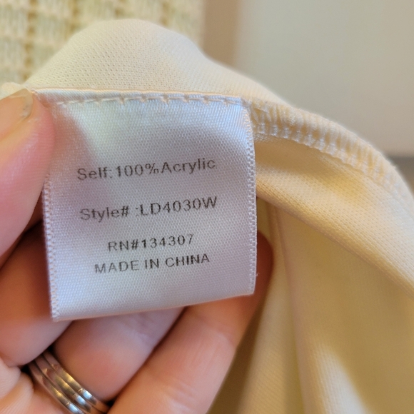 Revolve Line & Dot Cream Crochet Knit Sleeveless Midi Dress - Picture 10 of 11